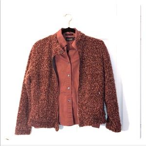 Maroon New York & Company Long-sleeved Shirt